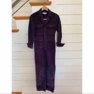 Madewell purple velvet coverall :)